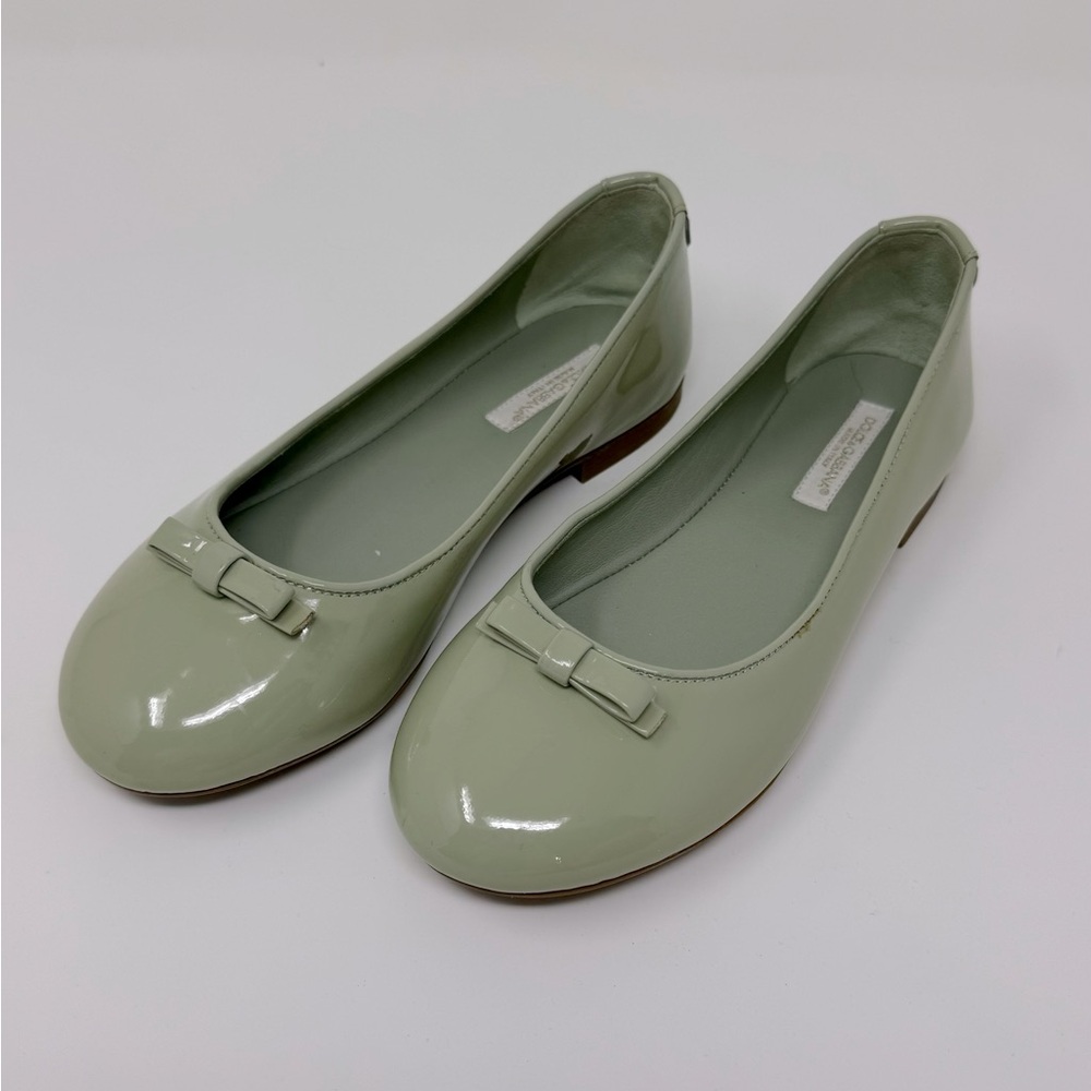 Dolce & Gabana patent leather girls ballerina shoes, NEW, size 31 / 13.5 US